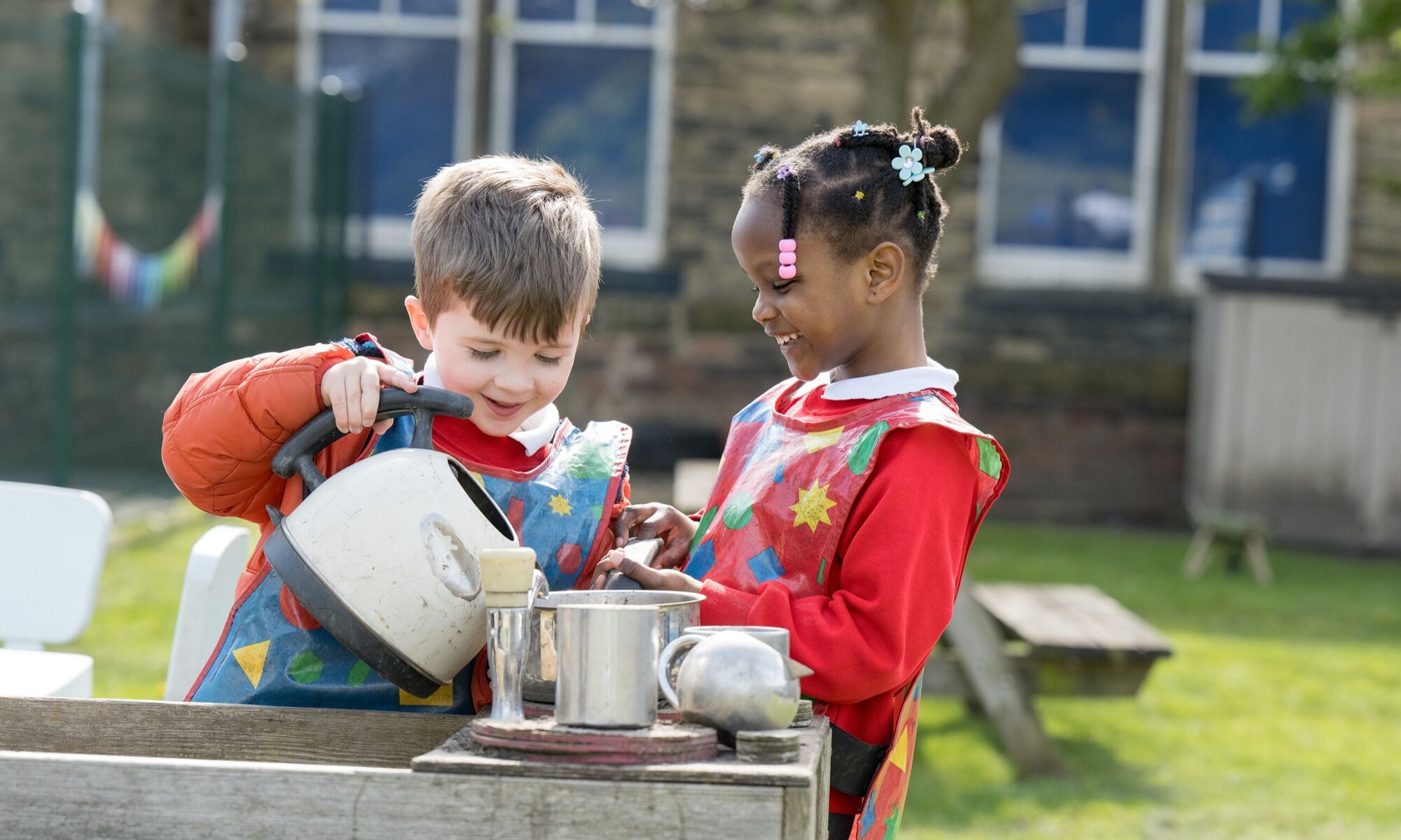 Northern Star Academies Trust Students Playing Outside